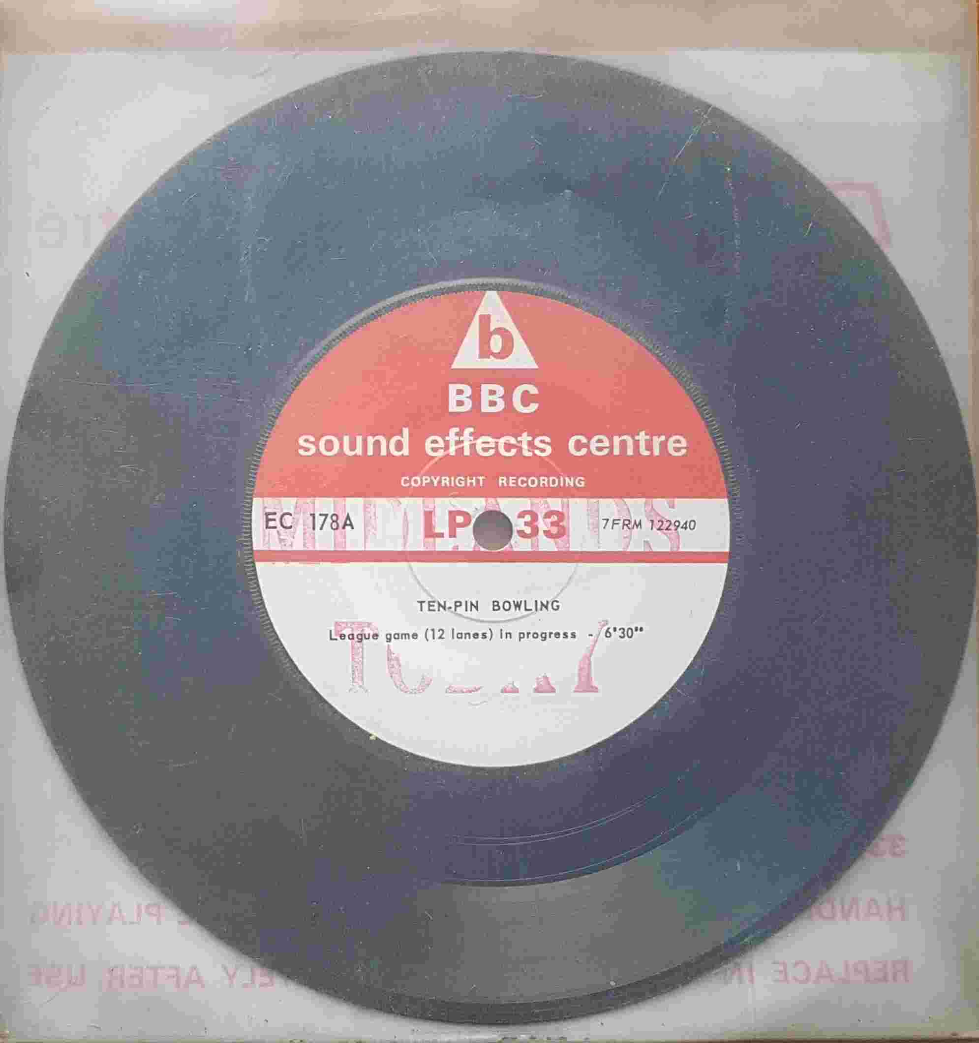 Picture of EC 178A Ten-pin bowling by artist Not registered from the BBC records and Tapes library